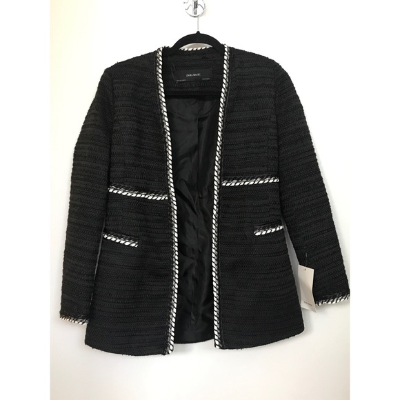 zara textured blazer